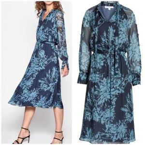 EQUIPMENT FEMME BLUE HENRIETTE SILK DRESS WEDDING